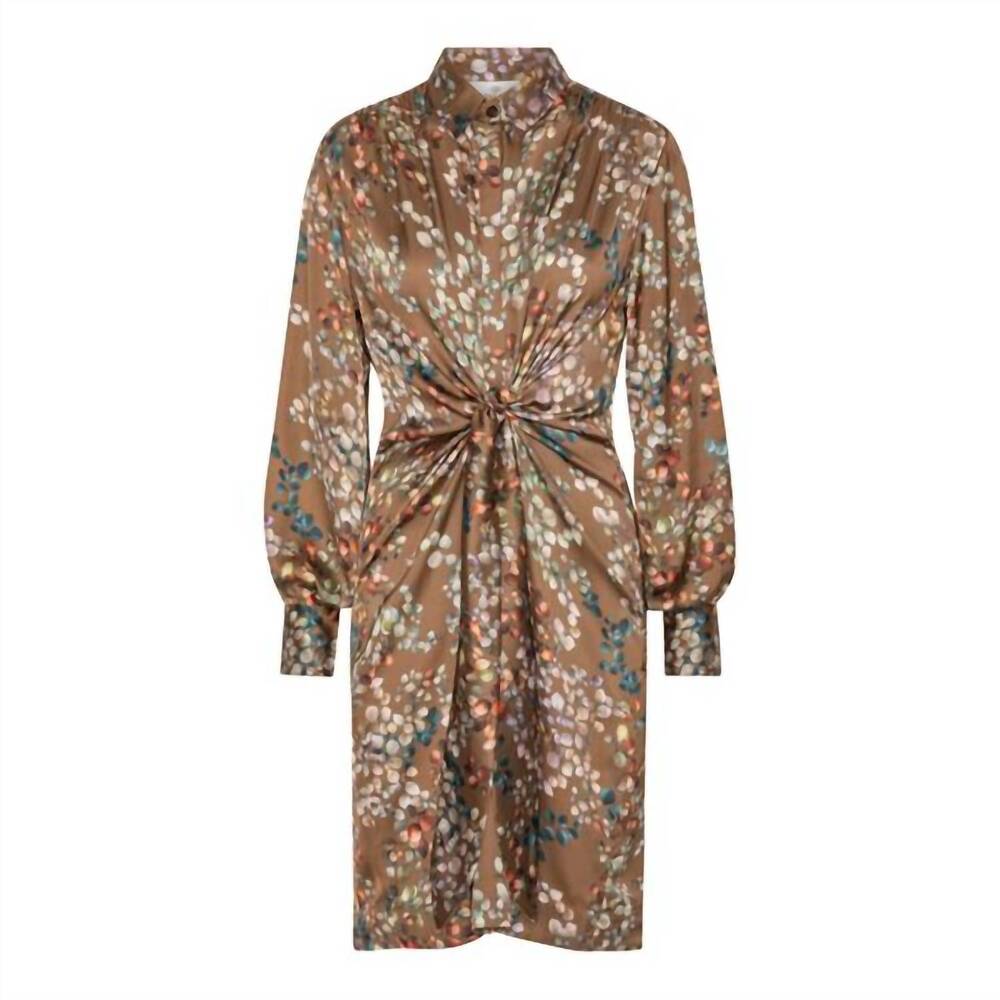 NEW KARMAMIA women's mila dress in melange brown